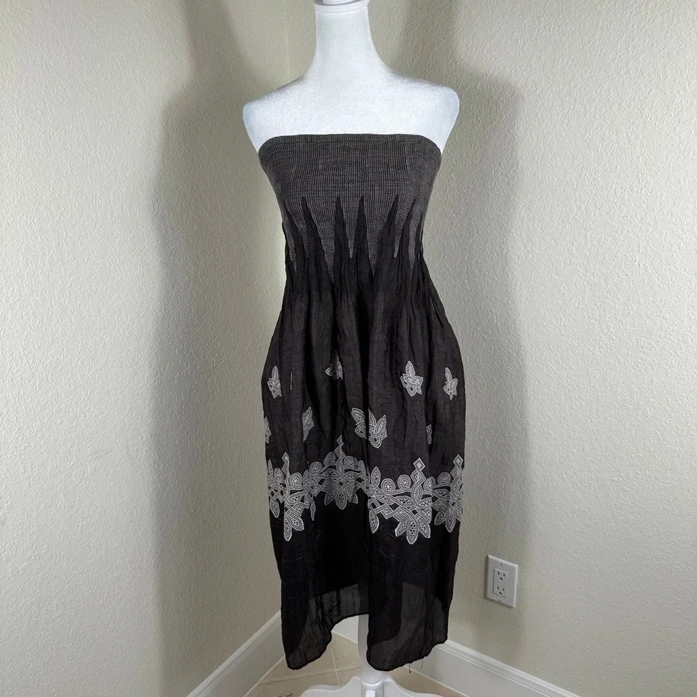 anthropologie brown strapless dress Buy Nuon Dark Brown Textured Bodycon Dress from Westside
